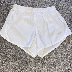 NIKE dri-fit white athletic shorts
